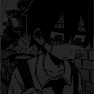 🤍 02ec3846 Anime, Triste, Manga, Blanco y Negro telegram sticker