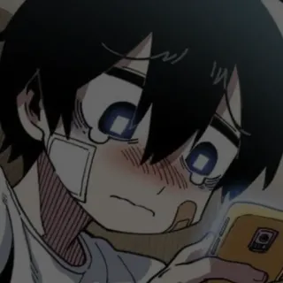 🤍 2181ffc5 Anime, Triste, Personaje, Teléfono, Herido telegram sticker