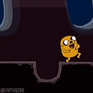 😘 3d232064 Jake Adventure Time @EARTH928B cartoon, hond, animatie, Jake, Adventure Time, grappig, schattig telegram sticker