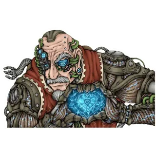 ❤️ b9ce3e80 Steampunk, Cyborg, Hart, Mechanisch, Futuristisch telegram sticker