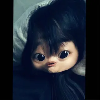 😗 6b0eefd6 chân dung, em bé, khuôn mặt, mắt to, hoạt hình, hài hước telegram sticker