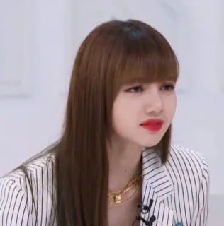 ✨ f11ba6a5 Lisa Lisa, Kpop, Cantante, Donna, Blazer a righe telegram sticker