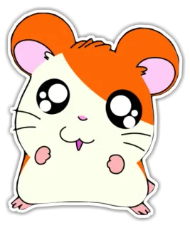 🐹 c3f74ed2 Hamtaro แฮมสเตอร์, อนิเมะ, น่ารัก, คาวาอิ, การ์ตูน telegram sticker