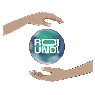 🔮 ef4382d7 ROUND! mains, cercle, texte, rond telegram sticker