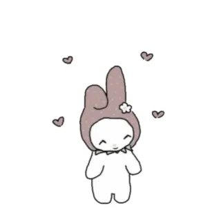 🌷 f9f21fdc My Melody kawaii, imut, My Melody, Sanrio, karakter, hati whatsapp sticker