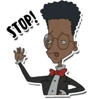 ✋ 3bbf9e22 STOP! stop, dessin animé, personnage, avertissement, geste, expression whatsapp sticker