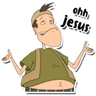 🙌 3f2a66f8 oh jesus Dessin animé, Drôle, Humour, Oh mon Dieu, Expression, Confus whatsapp sticker