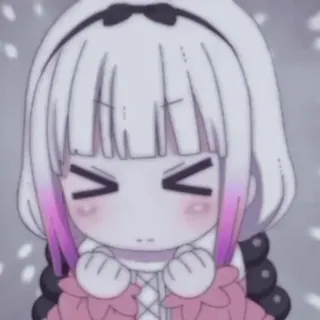 🍡 347ffdae Kanna Kamui Miss Kobayashi's Dragon Maid 动漫, 康娜, 龙, 可爱, 卡哇伊 whatsapp sticker