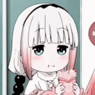 🍡 5a5d23c5 Kanna Kamui Miss Kobayashi's Dragon Maid 动漫, 可爱, 康娜, 龙女仆, 漫画, 卡哇伊 whatsapp sticker