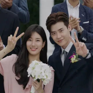 ✌️ 87346f83 커플, 결혼식, 평화, 아시아인, 한국, 정장, 양복 telegram sticker