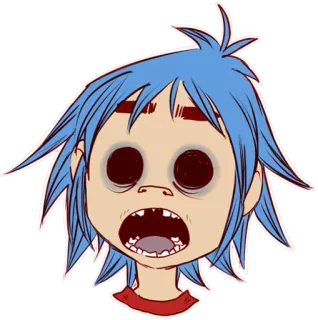 😧 59e384d3 2-D Gorillaz Gorillaz, 2-D, Kreskówka, Muzyka, Zespół whatsapp sticker