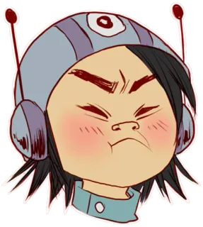 😑 a24349f4 Noodle Gorillaz Noodle, Gorillaz, postać z kreskówki, sztuka cyfrowa, ilustracja whatsapp sticker