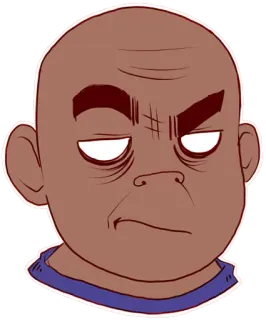 😕 f33b17e3 Russel Hobbs Gorillaz gorillaz, russel hobbs, kreskówka, postać, perkusista whatsapp sticker