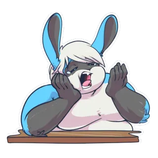 😴 53510fc8 coniglio, antro, carino, cartone animato, animale, personaggio, furry telegram sticker