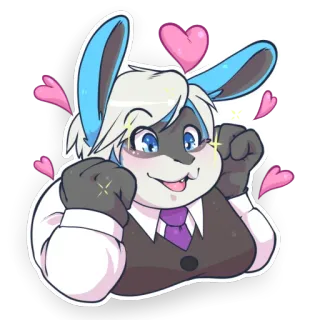 😍 f98ece31 Furry, Coniglio, Coniglio, Antro, Carino, Cuori telegram sticker