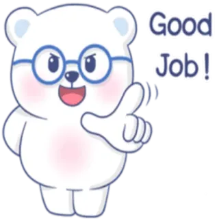 🐻 b6d36d17 Good Job! 熊, 可爱, 干得好, 积极, 鼓励 telegram sticker