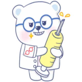 White Bear @stickersb2b telegram stickers