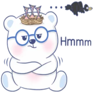 White Bear @stickersb2b telegram stickers