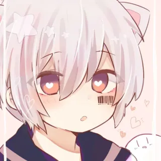 😍 4f779730 Anime, Orelhas de gato, Fofo, Kawaii, Desenho animado, Mangá telegram sticker