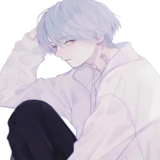 🙄 df95055c Anime, Menino, Ilustração, Personagem, Arte, Mangá telegram sticker