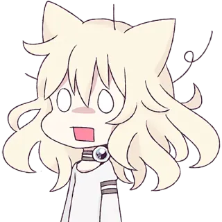 😱 12633a38 anime, garota gato, surpreso, chocado, kawaii, fofo telegram sticker