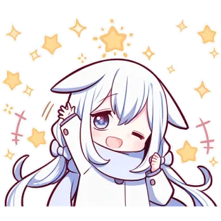 👋 9c7aa454 Anime, Chibi, Lindo, Estrellas, Kawaii telegram sticker