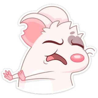 🙅‍♂️ 47aab504 쥐, 생쥐, 만화, 동물, 귀여운, 웃긴, 표정, 혐오 telegram sticker