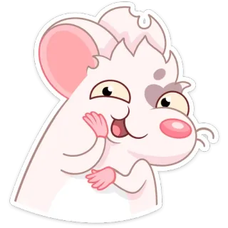 ☺️ dc900dee 쥐, 만화, 귀여운, 동물, 웃긴, 캐릭터 telegram sticker