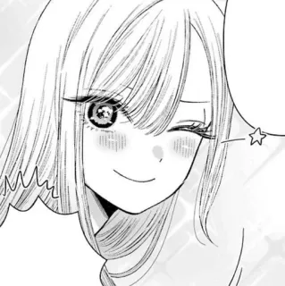 ⚪️ 3d0a1157 Marin Kitagawa My Dress-Up Darling Anime, Mangá, Fofo, Garota, Piscadela, Marin Kitagawa, My Dress-Up Darling telegram sticker