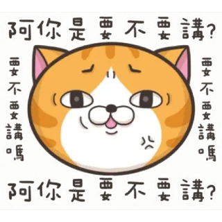 😏 47aa7804 阿你是要不要請? 西女下西女主角馬 1110 西女不西女角馬 110 갓 阿你是要不要請? кот, стикер, милый, смешной, животное, эмодзи telegram sticker