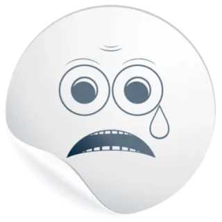 😢 2afe4f9d 难过, 哭泣, 眼泪, 表情符号, 感觉, 情绪, 沮丧 telegram sticker