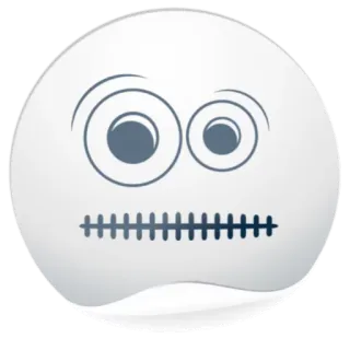 Белые Смайлы от @StickerManya telegram stickers