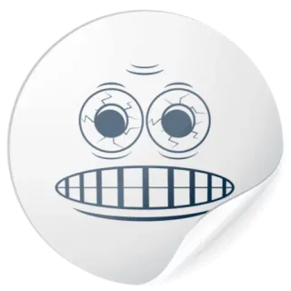 😬 9643067c 贴纸, 卡通, 脸, 眼睛, 嘴, 表情, 疯狂, 搞笑 telegram sticker