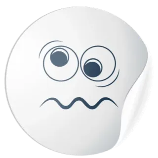 🙃 993ccd55 表情符号, 脸, 贴纸, 担心, 焦虑, 震惊 telegram sticker