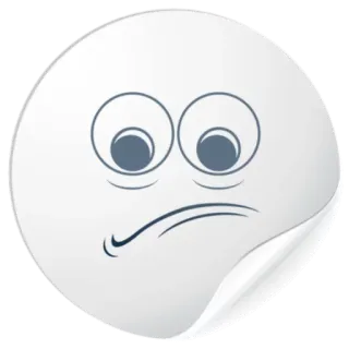 😟 dad244da 表情符号, 悲伤, 贴纸, 脸 telegram sticker