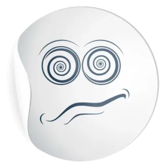 😵 e5e87e5a 表情符号, 头晕, 螺旋眼, 表情, 卡通脸 telegram sticker