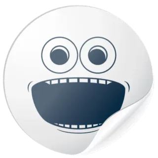 😆 eb26dad8 表情符号, 贴纸, 卡通, 脸, 表情 telegram sticker