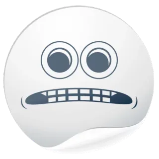 😐 ef44fe38 表情符号, 贴纸, 脸, 卡通, 表情 telegram sticker