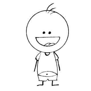 😧 ba22884f Dessin animé, Personnage, Dessin, Simple, Trait, Bonhomme allumette whatsapp sticker