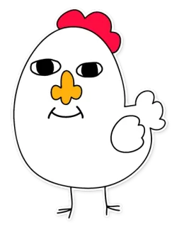 🐔 4d62512a Huhn, Cartoon, Tier, Vogel, lustig telegram sticker