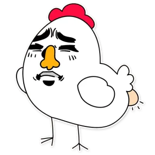 🐔 aaa383a2 Huhn, Tier, Cartoon, Lustig, Humor, Meme, Vogel telegram sticker