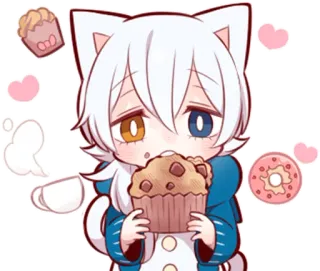 White Kitten (4) telegram stickers