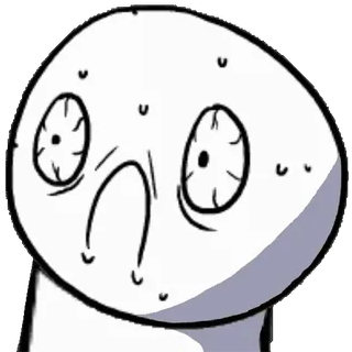 🙄 3080503b 밈, 반응, 스트레스, 긴장, 패닉, 만화, 표정, 불안 telegram sticker