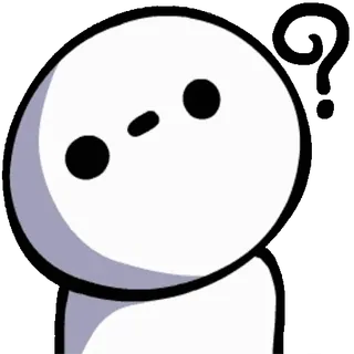 😕 d0761ab5 캐릭터, 귀여운, 심플한, 흰색, 미니멀 telegram sticker