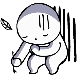 ☹️ fe905086 만화, 슬픈, 지친, 피곤한, 감정적인, 미니멀 telegram sticker