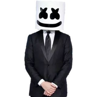 😕 d71c07eb Marshmello marshmello, dj, 音乐, edm, 面具, 电子音乐 telegram sticker