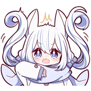 😱 d43596da Аниме, Кавай, Манга, Милый, Испуганный, В шоке, Тревожный telegram sticker