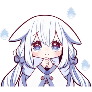 🙏 d61ee9f2 Аниме, Девушка, Милая, Грустная, Плачет, Манга, Каваий telegram sticker