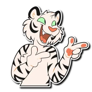 👉 1f97cad6 tygrys, antropomorficzny, kreskówka, zwierzę, futrzak telegram sticker