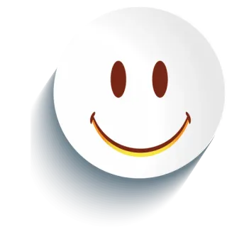 😊 52efdb13 Смайлик, Эмодзи, Счастливый, Позитивный, Мультфильм, Простой, Наклейка telegram sticker